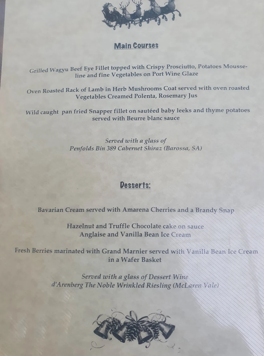 Menu, Kaiser Stubn