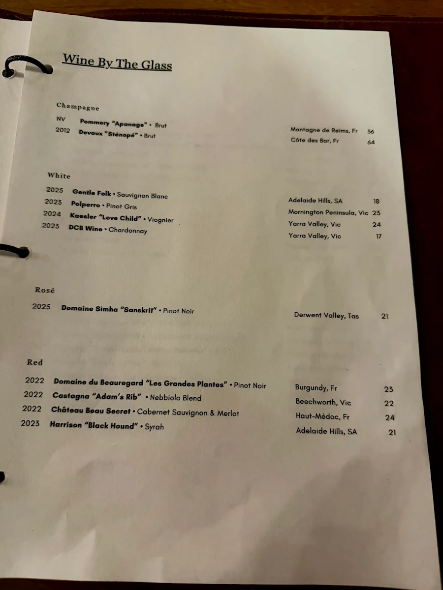 Menu, Restaurant Dan Arnold