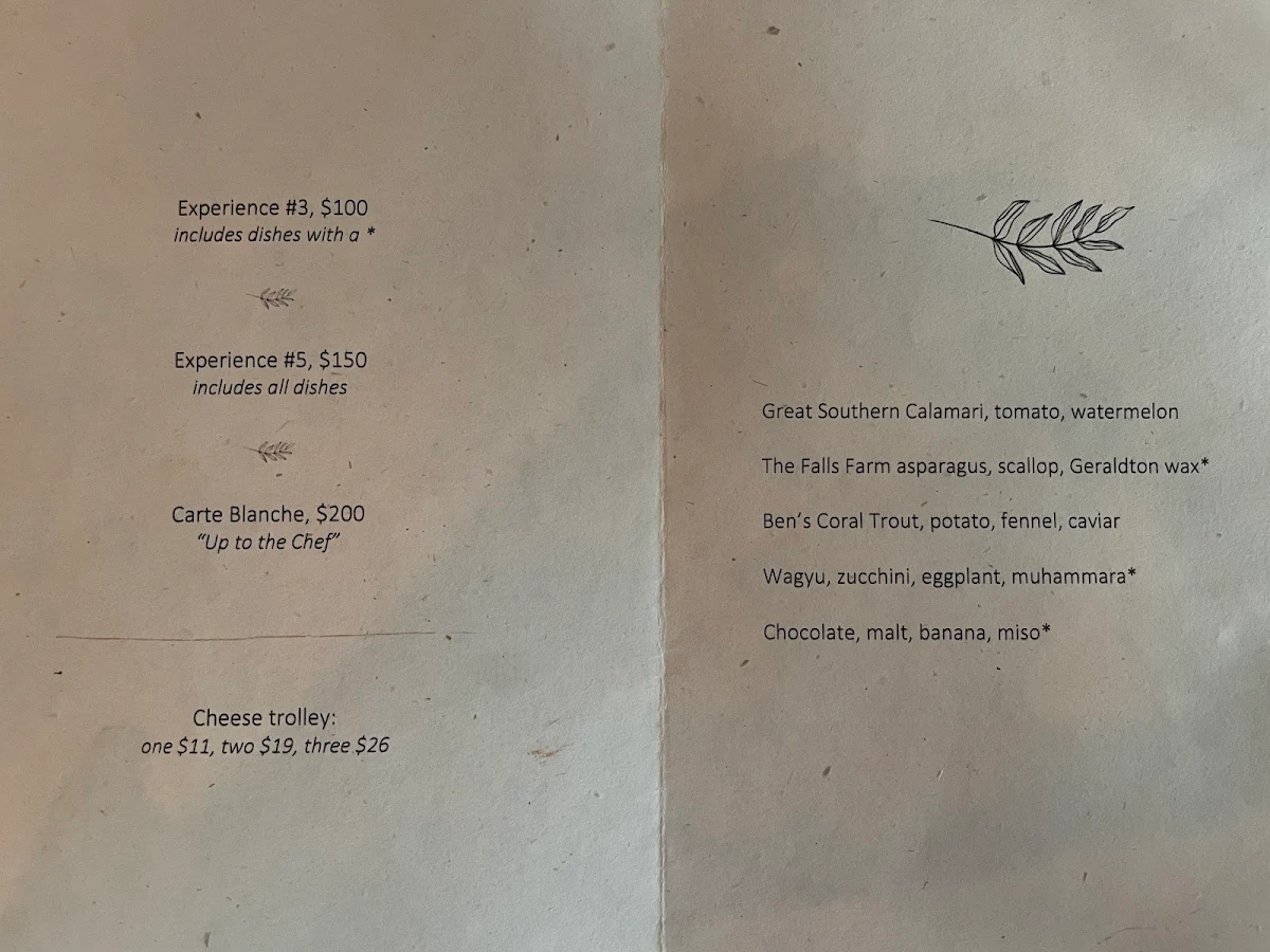Menu, Restaurant Dan Arnold