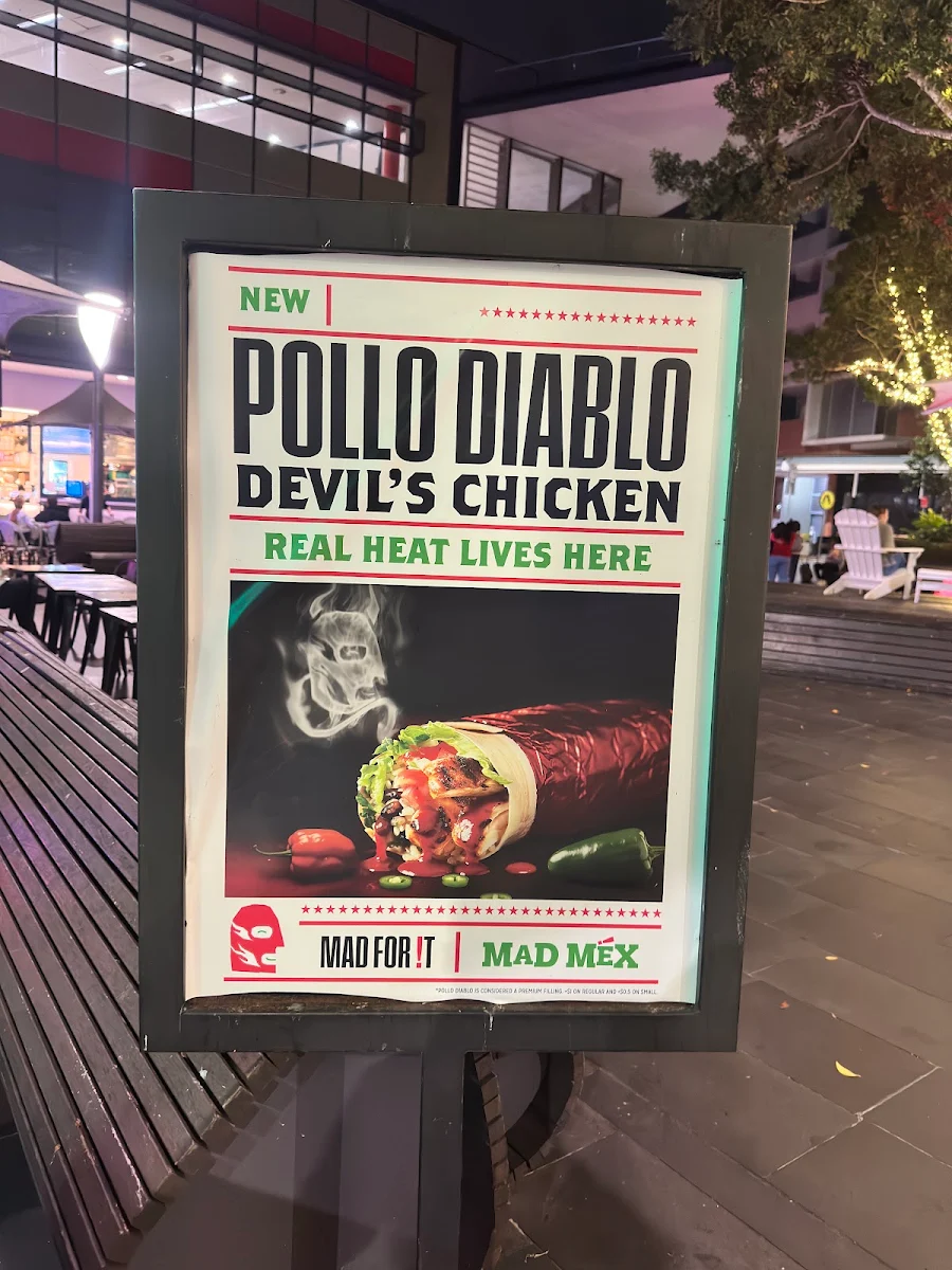 Menu, Mad Mex Rouse Hill