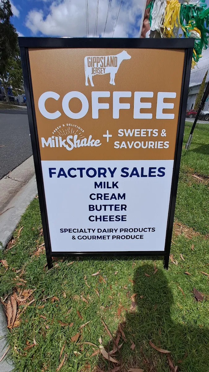 Menu, Gippsland Jersey Factory Outlet & Cafe