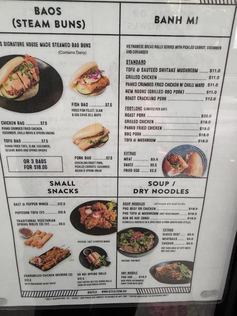 Menu, Sit Lo