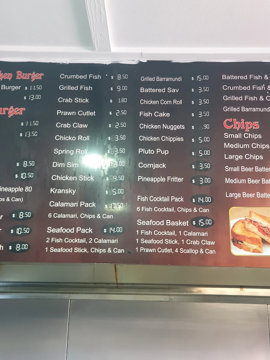 Menu, H&A Takeaway Ruse