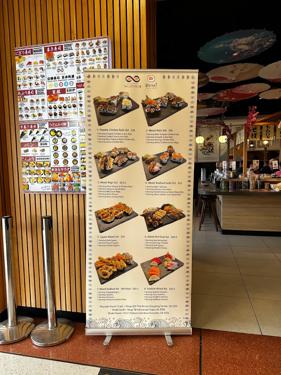 Menu, Nujiyaki Sushi Train