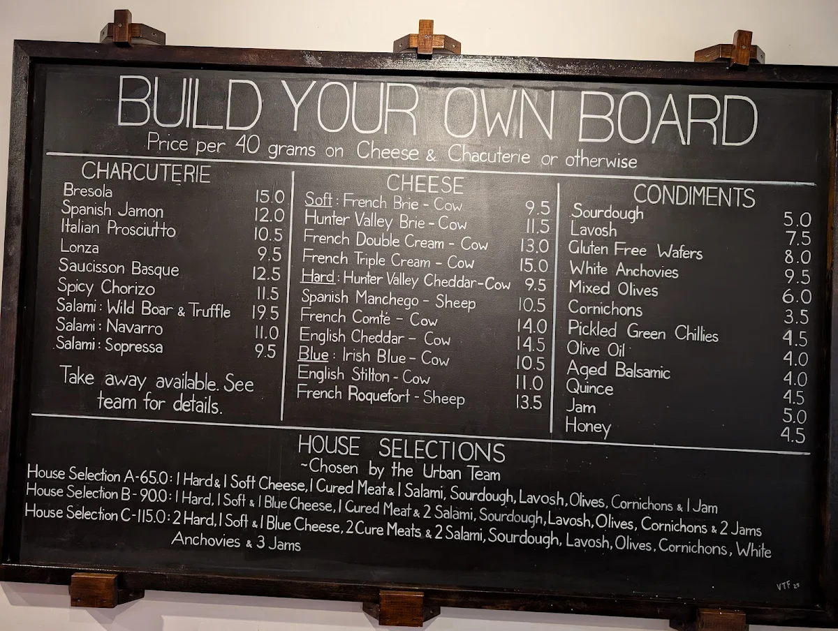 Menu, Urban Restaurant & Wine Bar