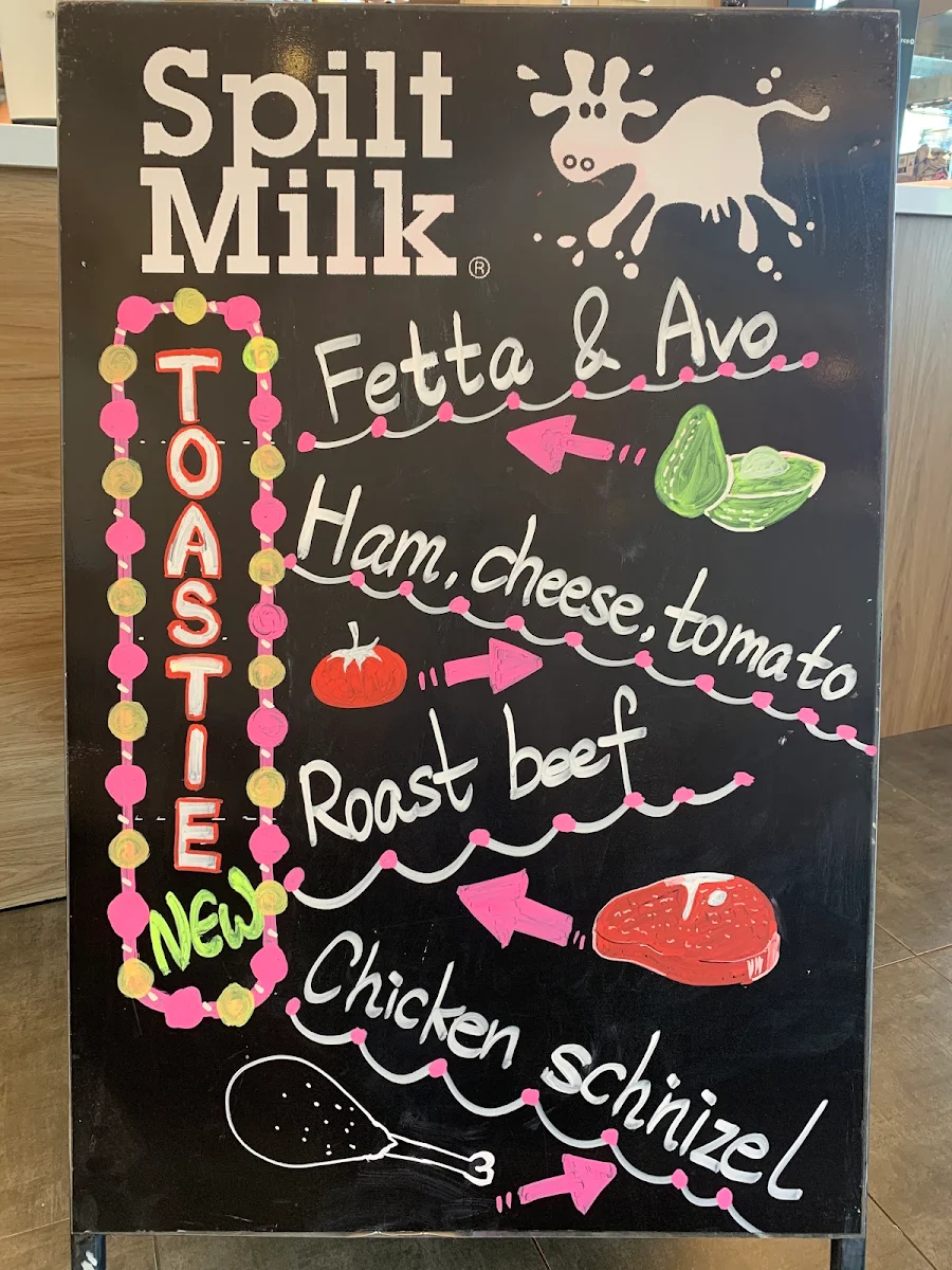 Menu, Spilt Milk