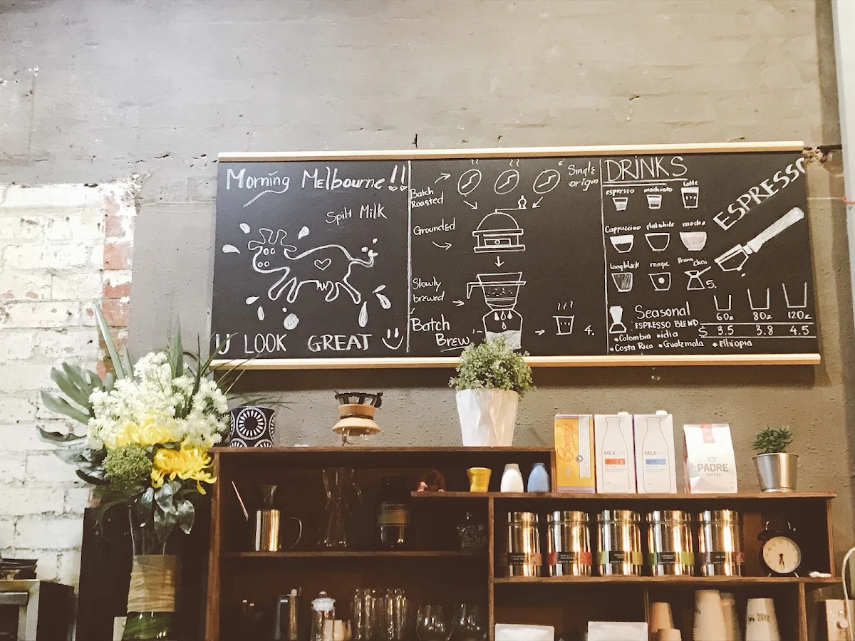 Menu, Spilt Milk