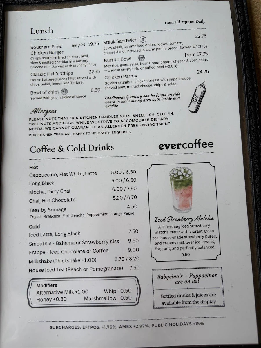 Menu, Larder & Home
