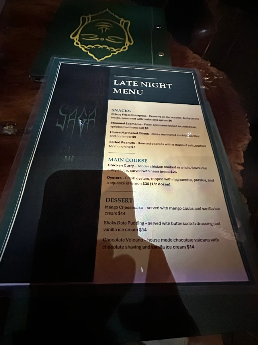 Menu, Saga Bar