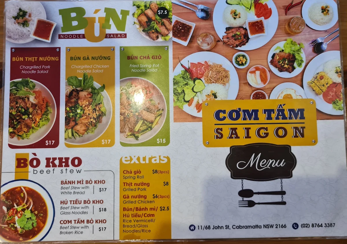 Menu, Com Tam Saigon