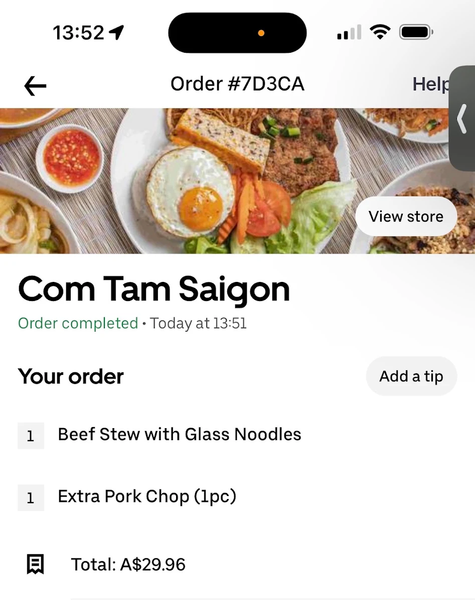 Menu, Com Tam Saigon