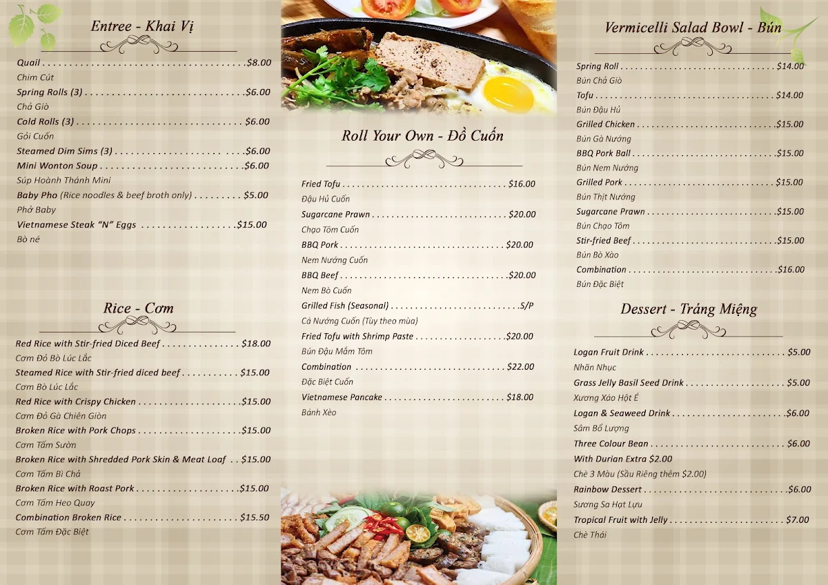 Menu, Nhu Lan On Hanson