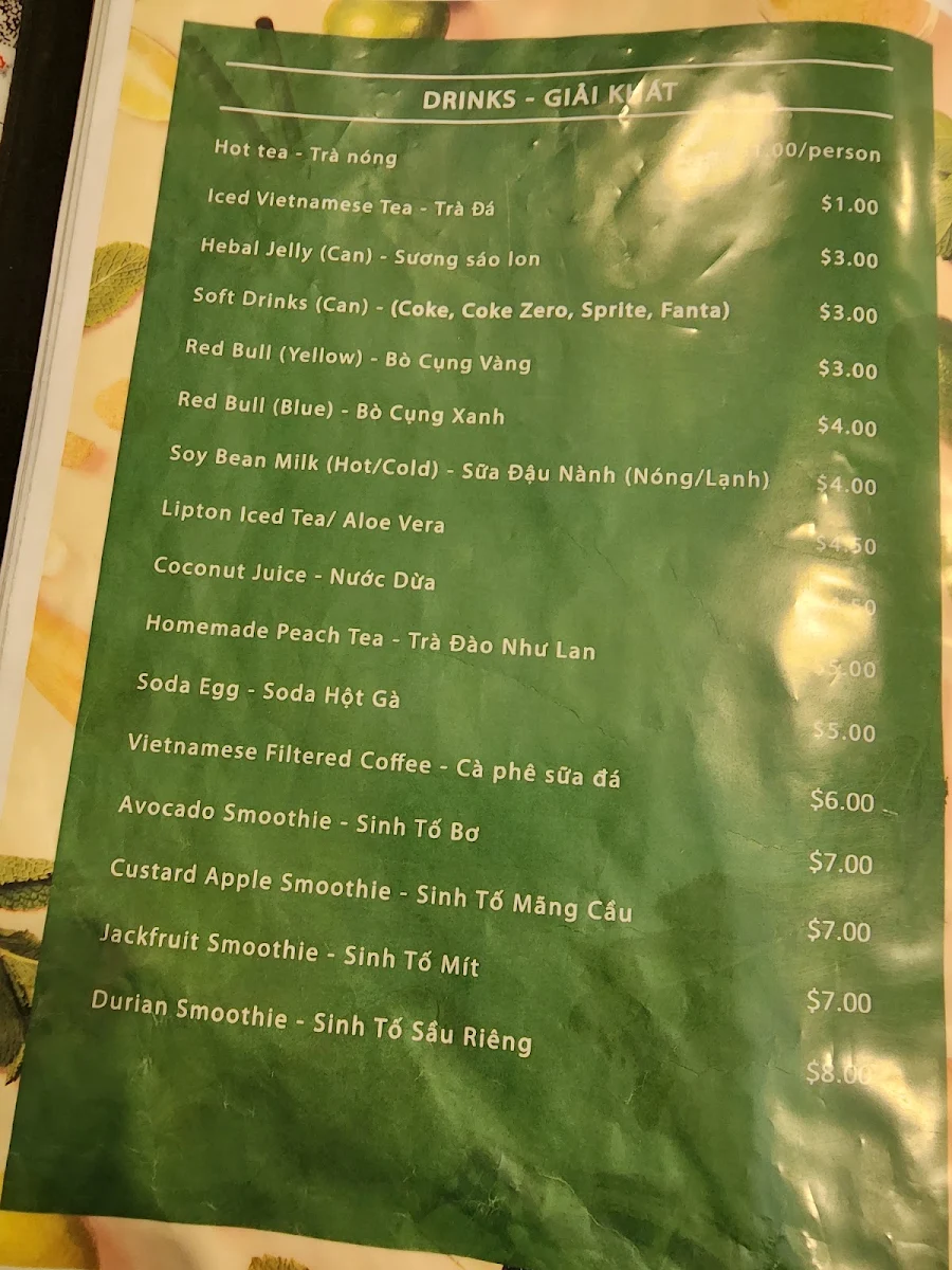 Menu, Nhu Lan On Hanson