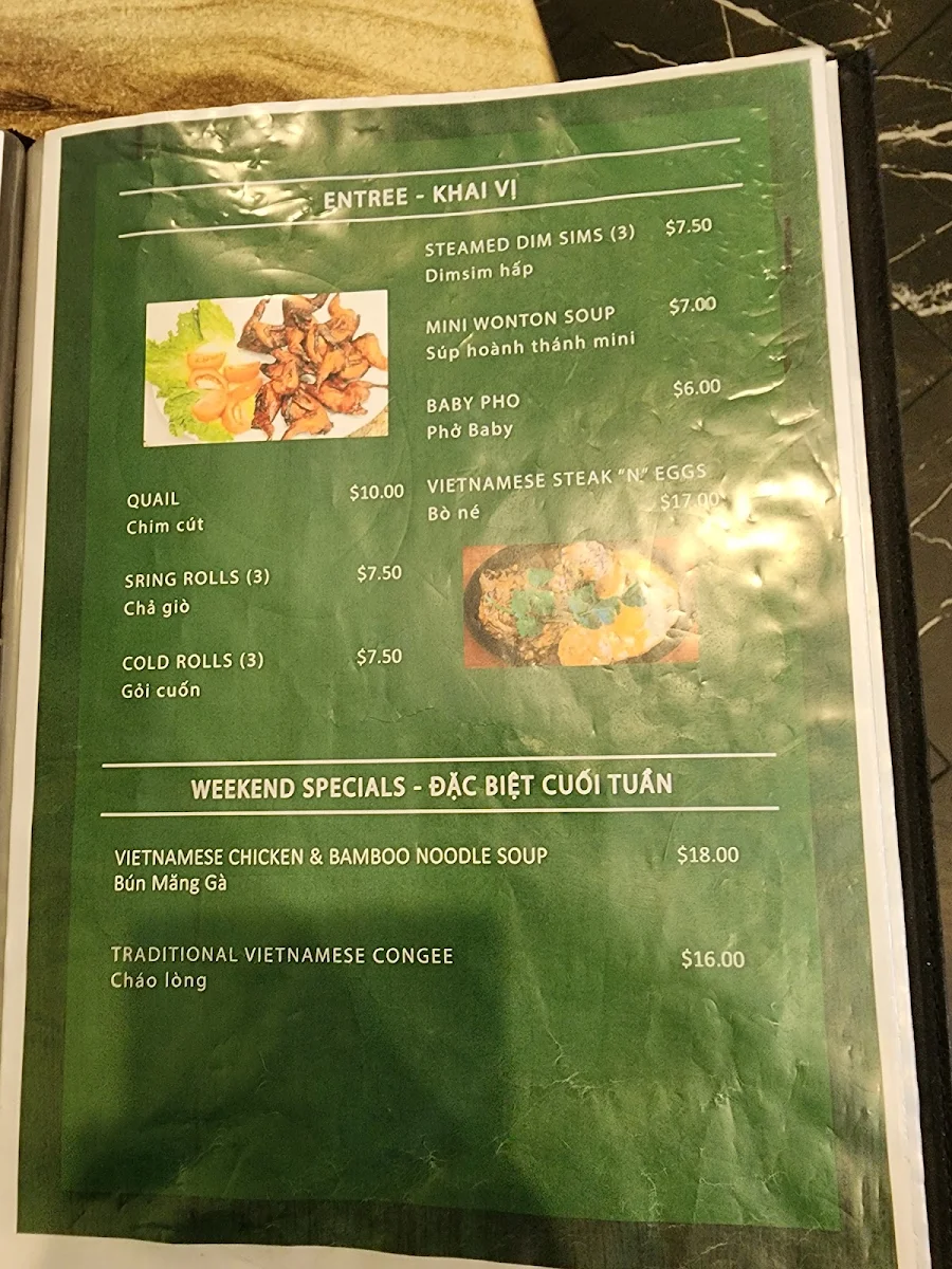 Menu, Nhu Lan On Hanson