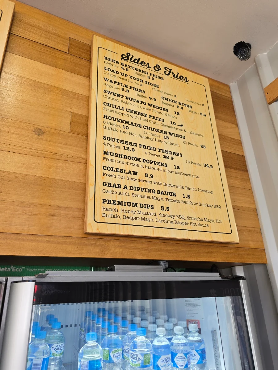 Menu, Burger’D Ashmore