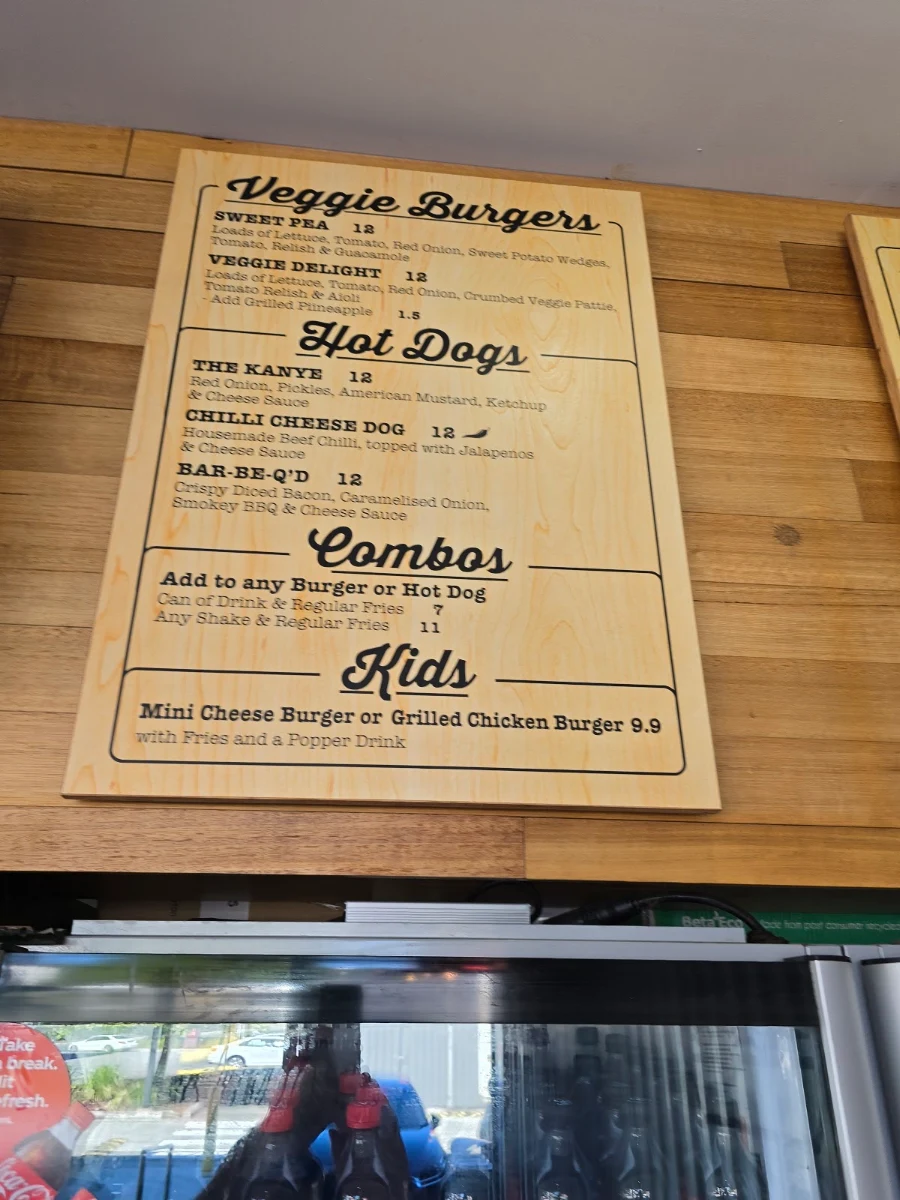 Menu, Burger’D Ashmore