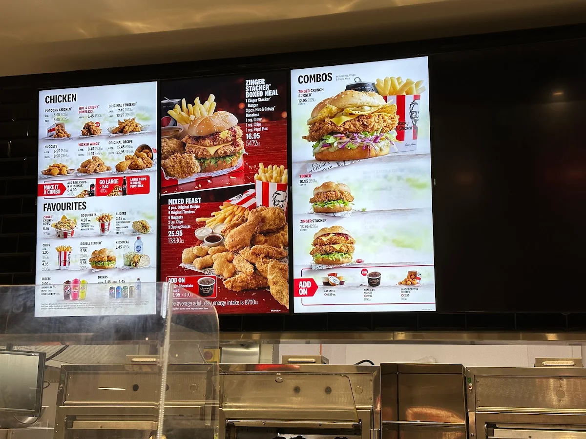 Menu, KFC Pulteney Street