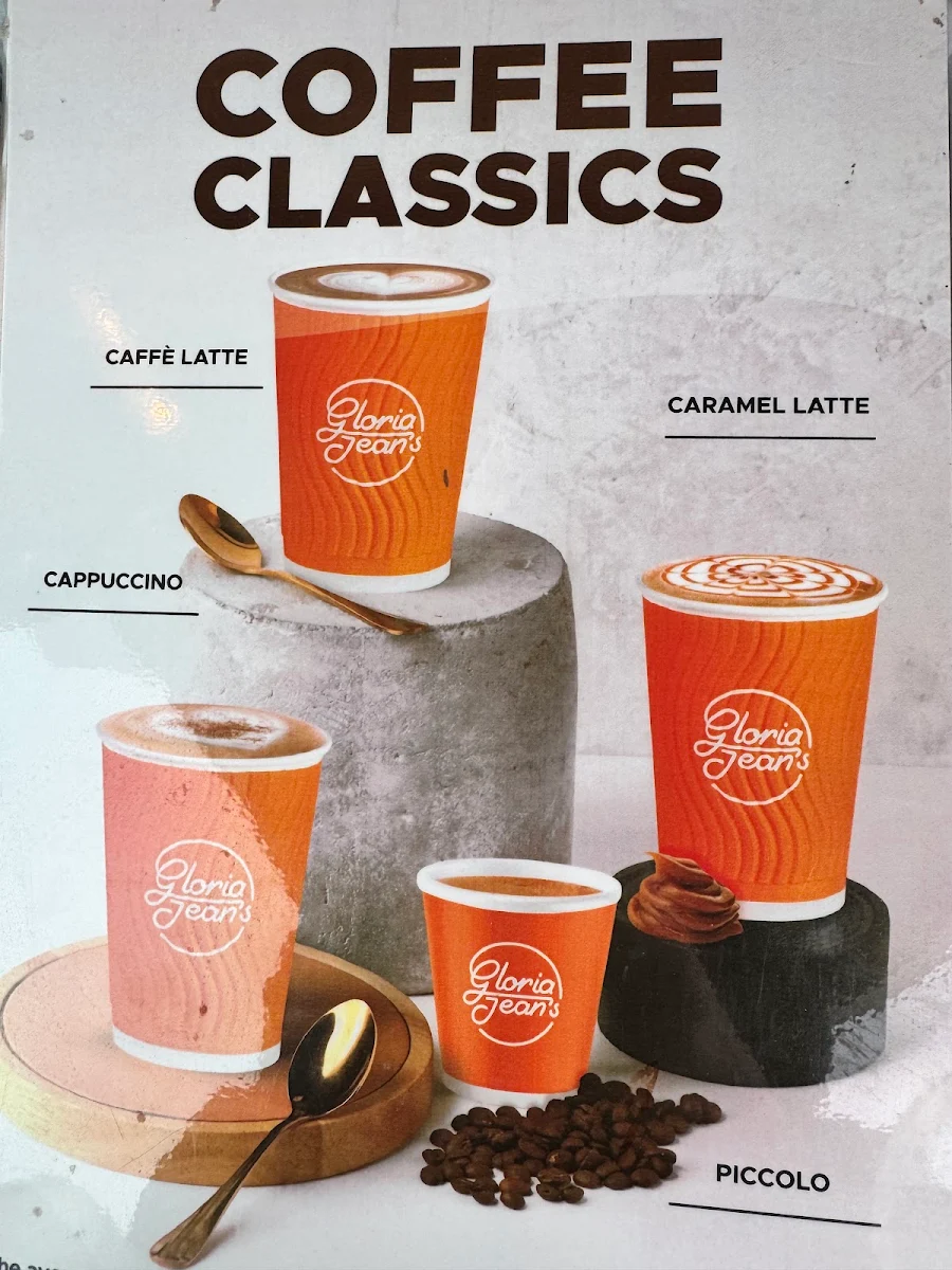 Menu, Gloria Jeans Drive Thru Cafe Hume