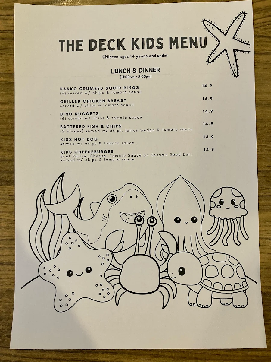 Menu, The Deck