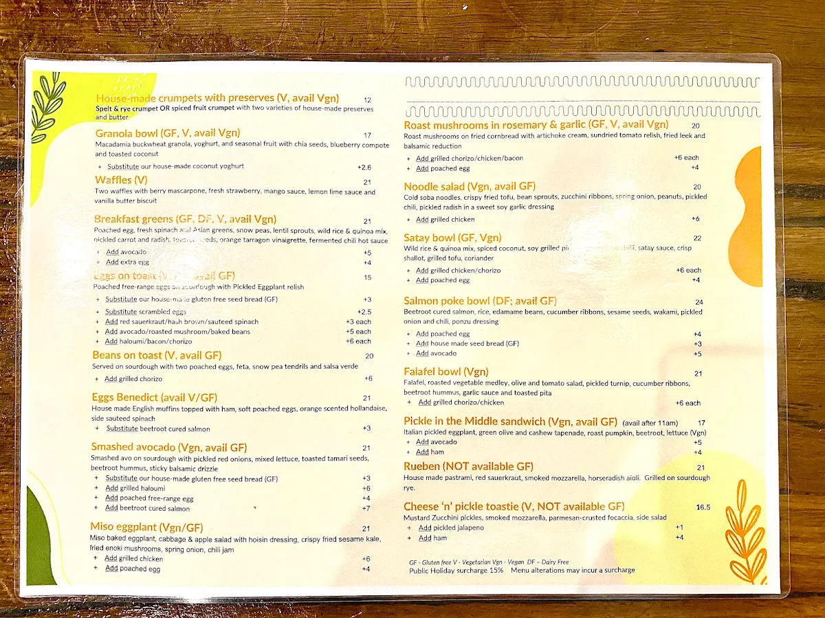 Menu, Pickle in the Middle