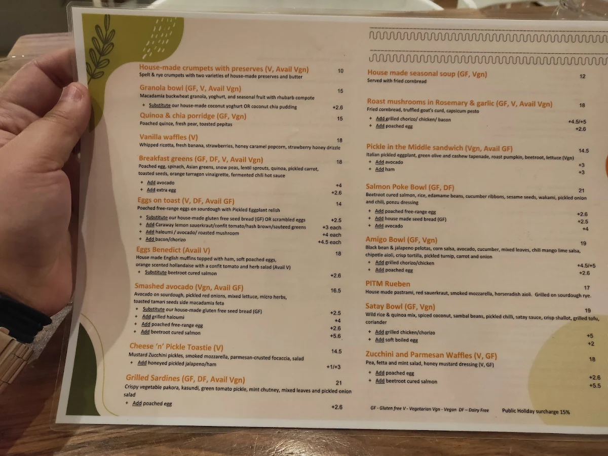 Menu, Pickle in the Middle