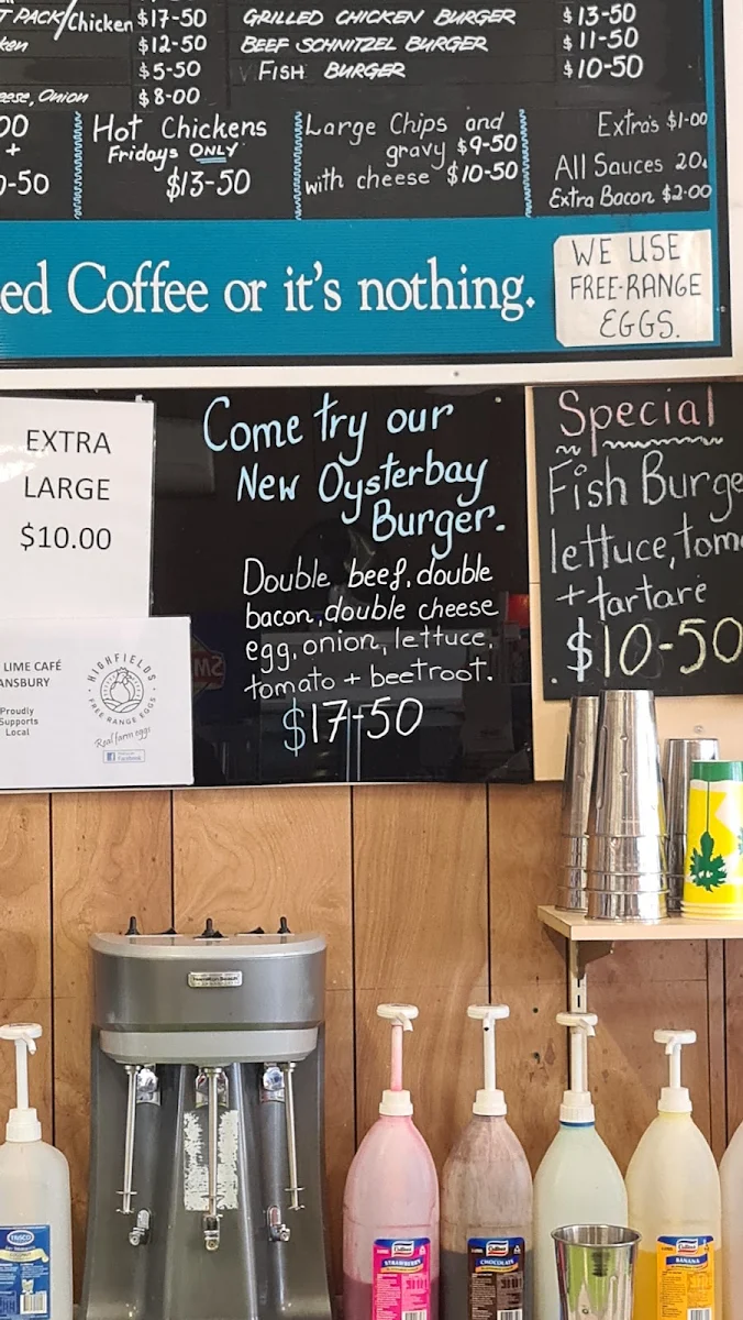Menu, Peterson’s Blue Lime Cafe & Deli