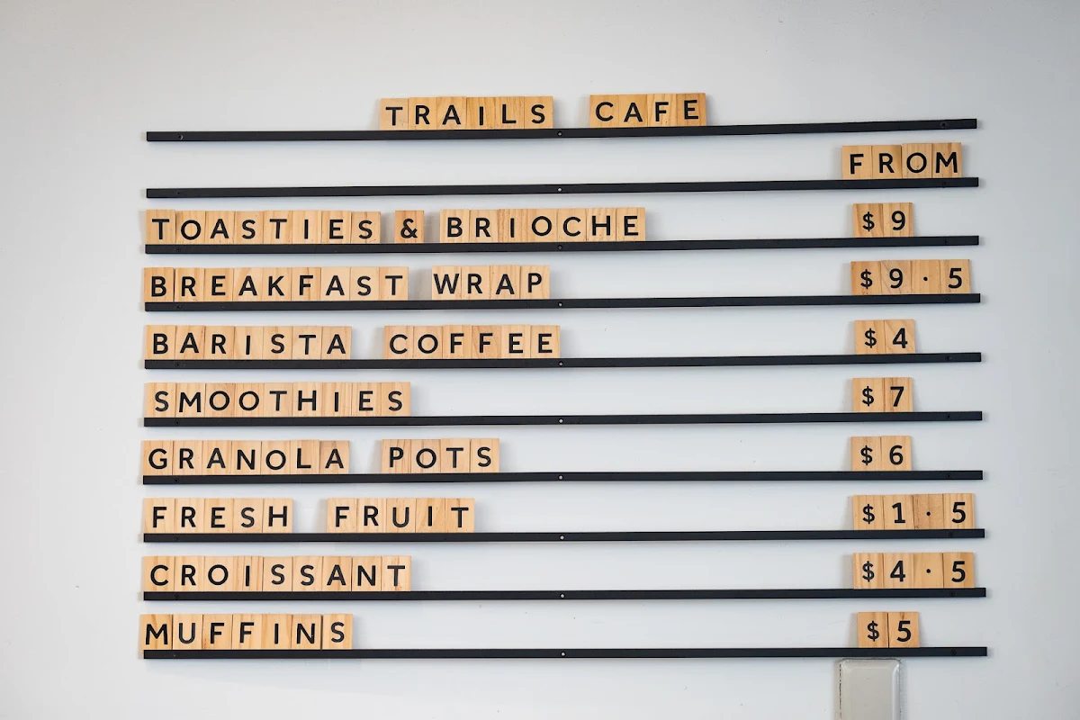 Menu, Trails Cafe at YHA Sydney Harbour