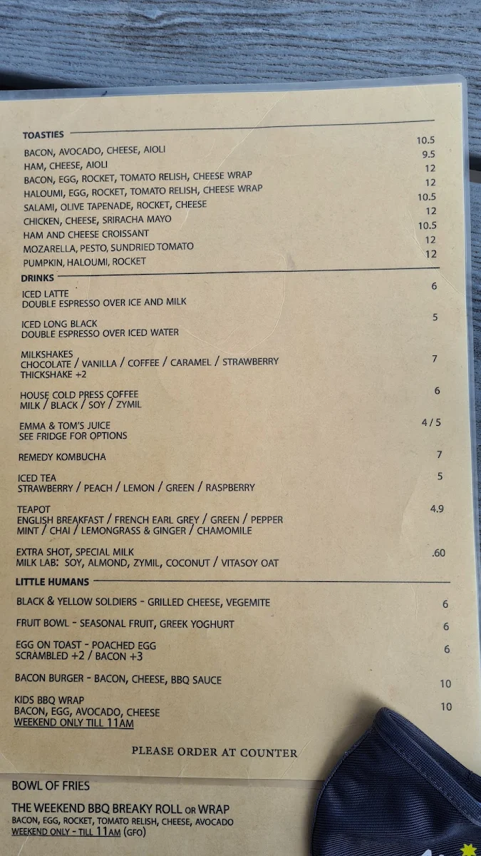 Menu, The Blue Poppy