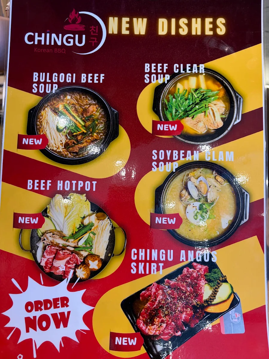 Menu, Chingu Korean BBQ Moonee Ponds
