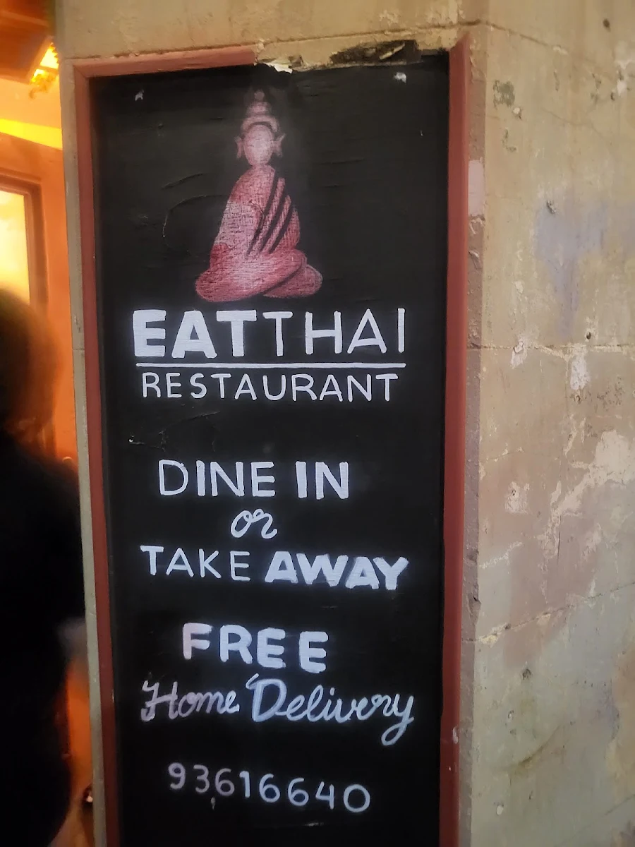 Menu, Eat Thai Restaurant Sydney