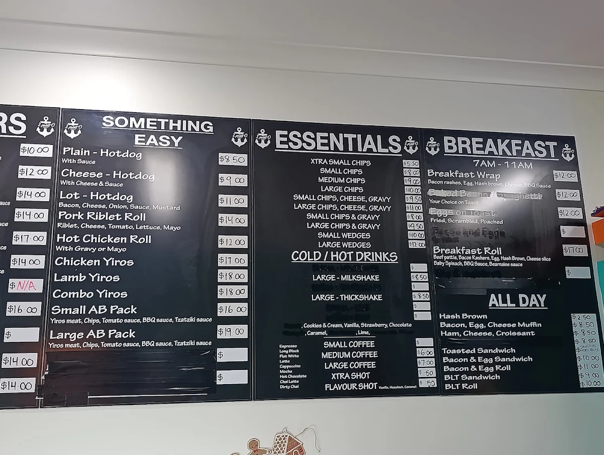 Menu, George street kitchen
