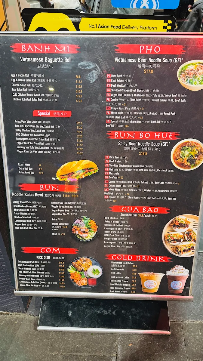 Menu, Ja & Jon Banh Mi