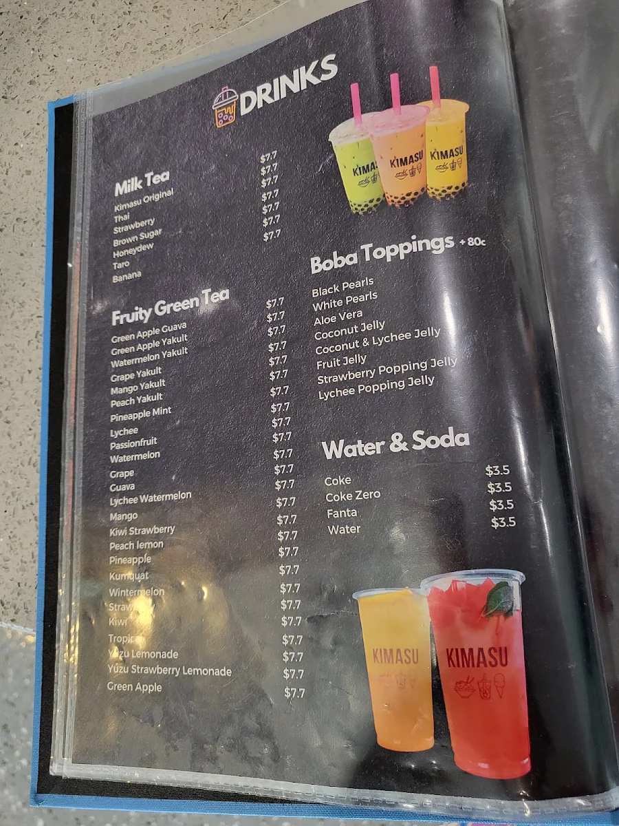 Menu, Kimasu