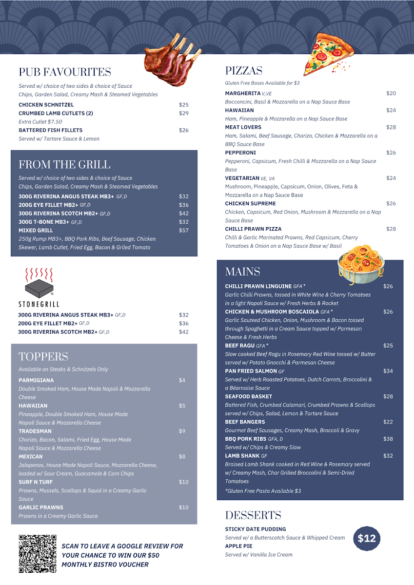 Menu, Tourist Hotel