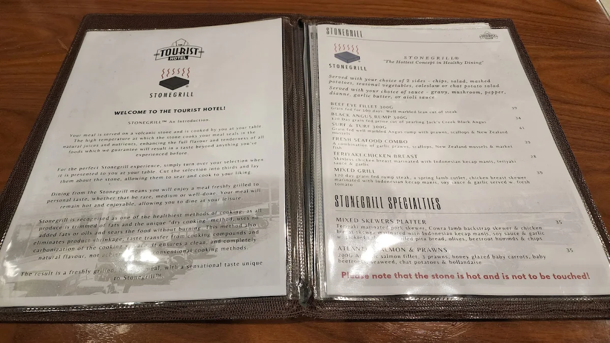Menu, Tourist Hotel