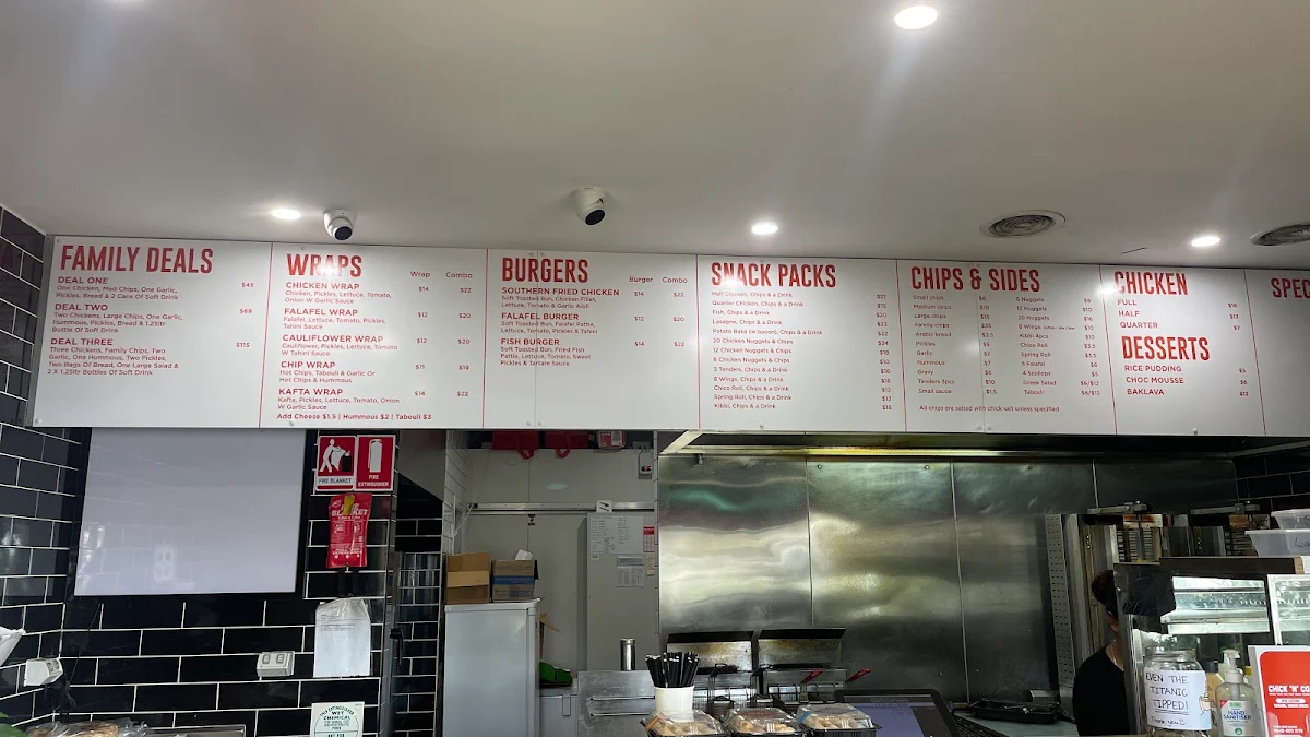 Menu, Chick 'n' Co