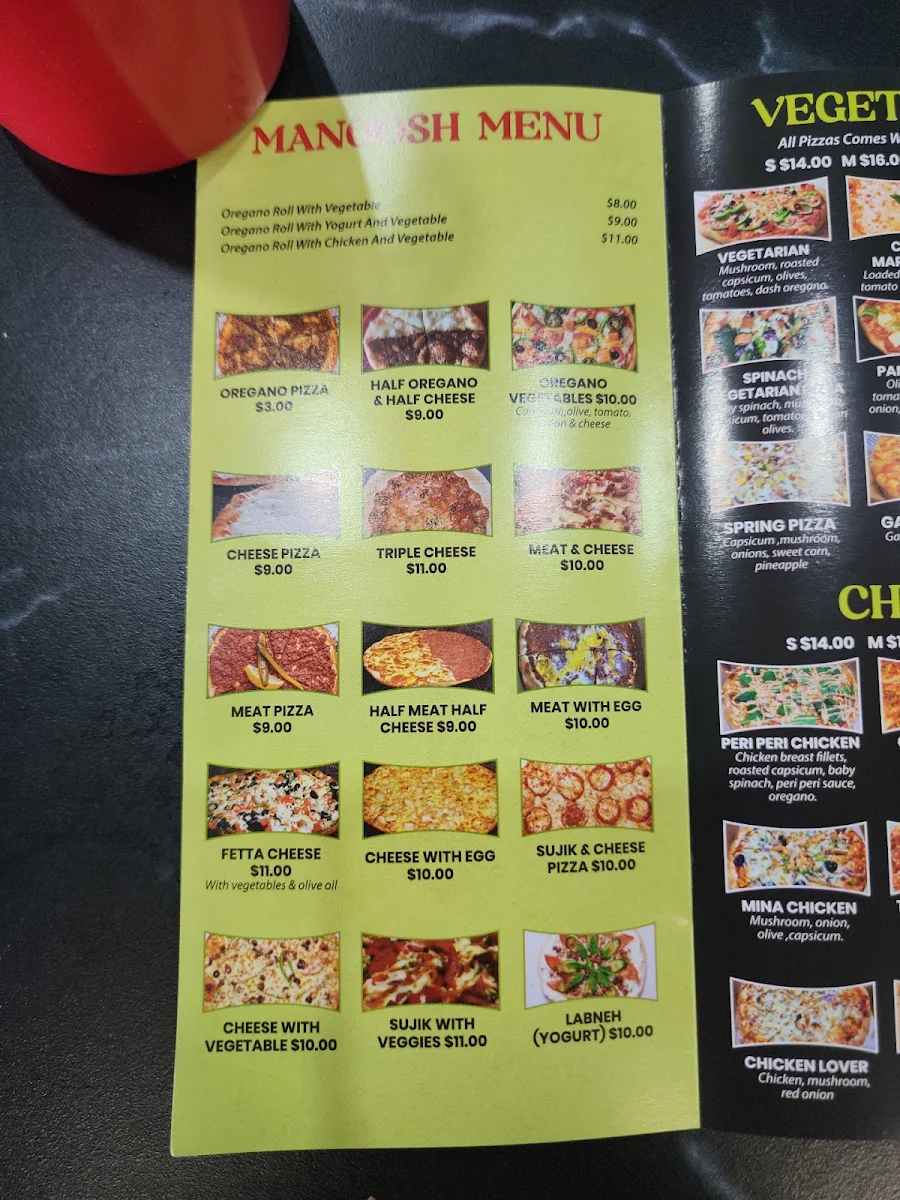 Menu, MINA BAKERY Westmead