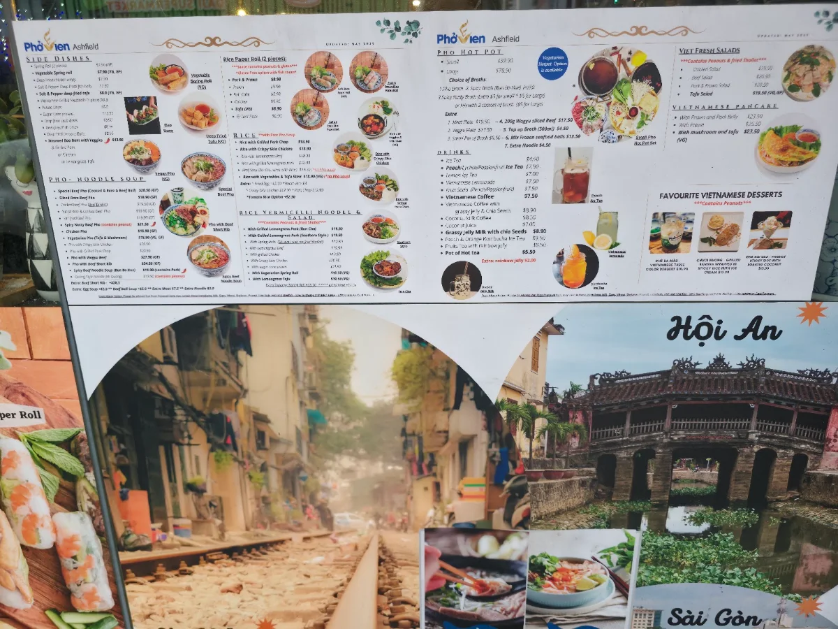 Menu, Pho Vien