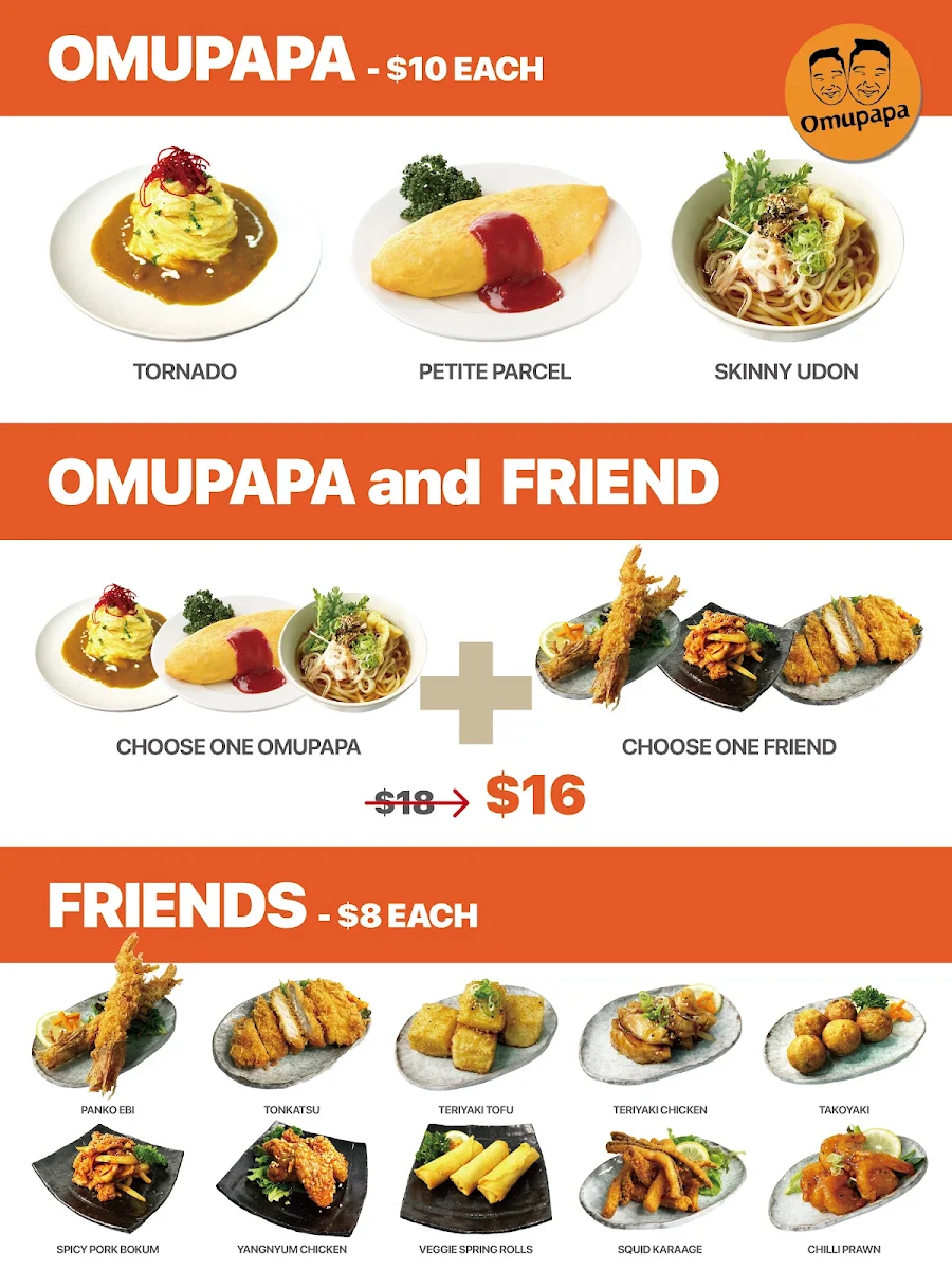 Menu, OMUPAPA