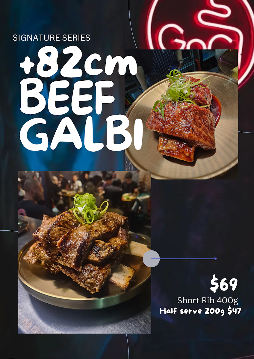 Menu, Plus82Gogi Goodwood Korean BBQ restaurant