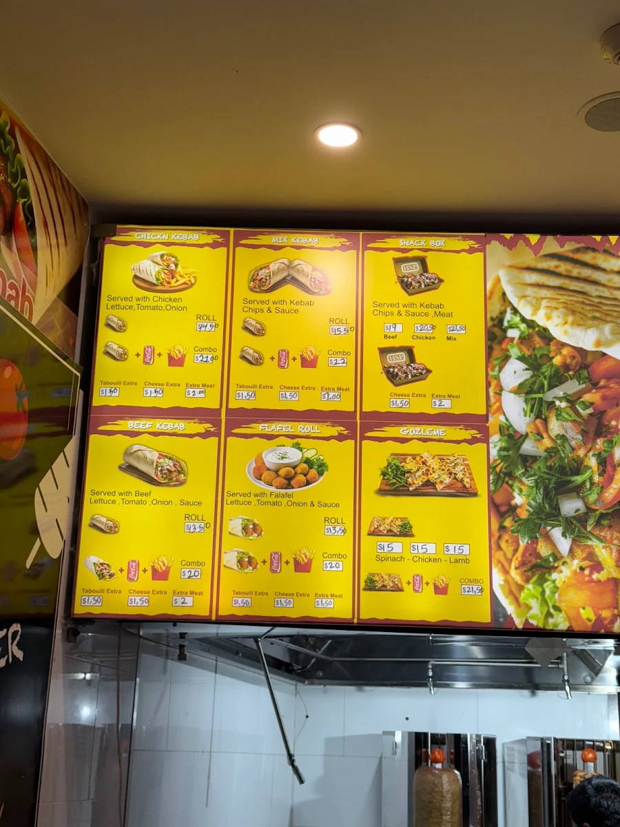 Menu, Central Kebab 🌯