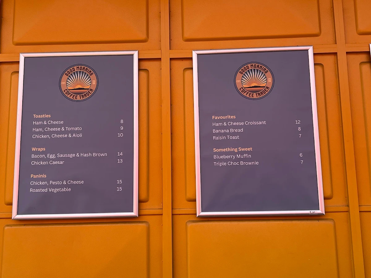 Menu, Good Morning Coffee Trader