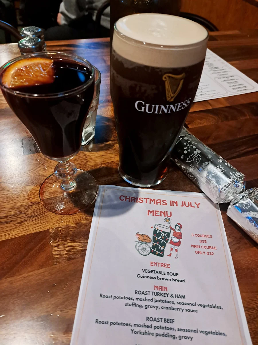 Menu, Molly's Irish Pub Vic Park