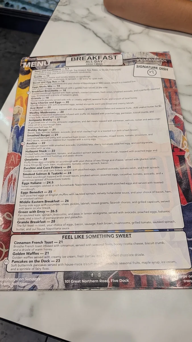 Menu, Natalina