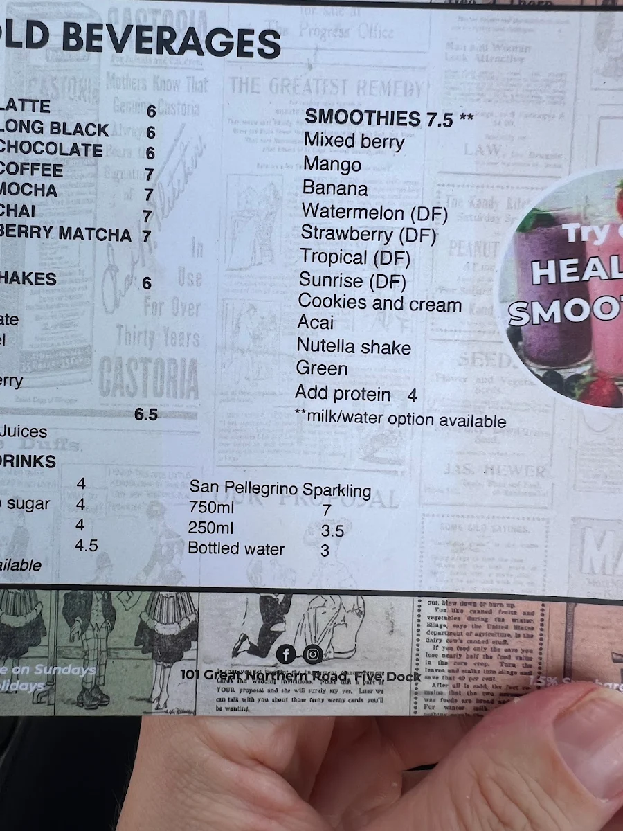 Menu, Natalina