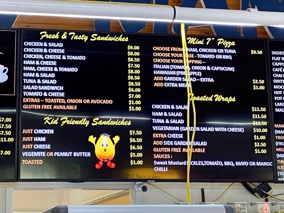 Menu, Frosty Mango