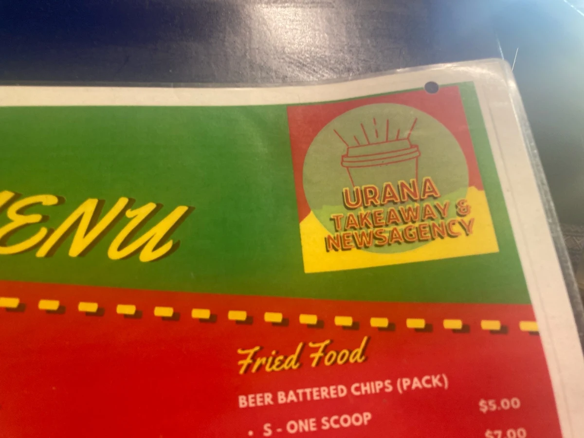 Menu, Urana Newsagency & Takeaway