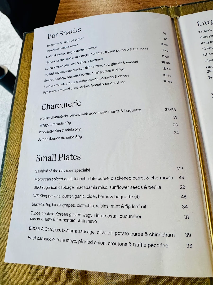 Menu, Social Eating House + Bar