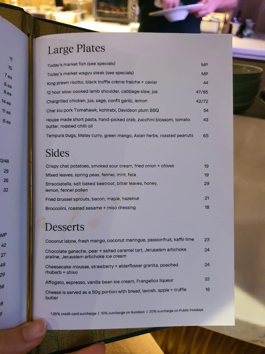 Menu, Social Eating House + Bar