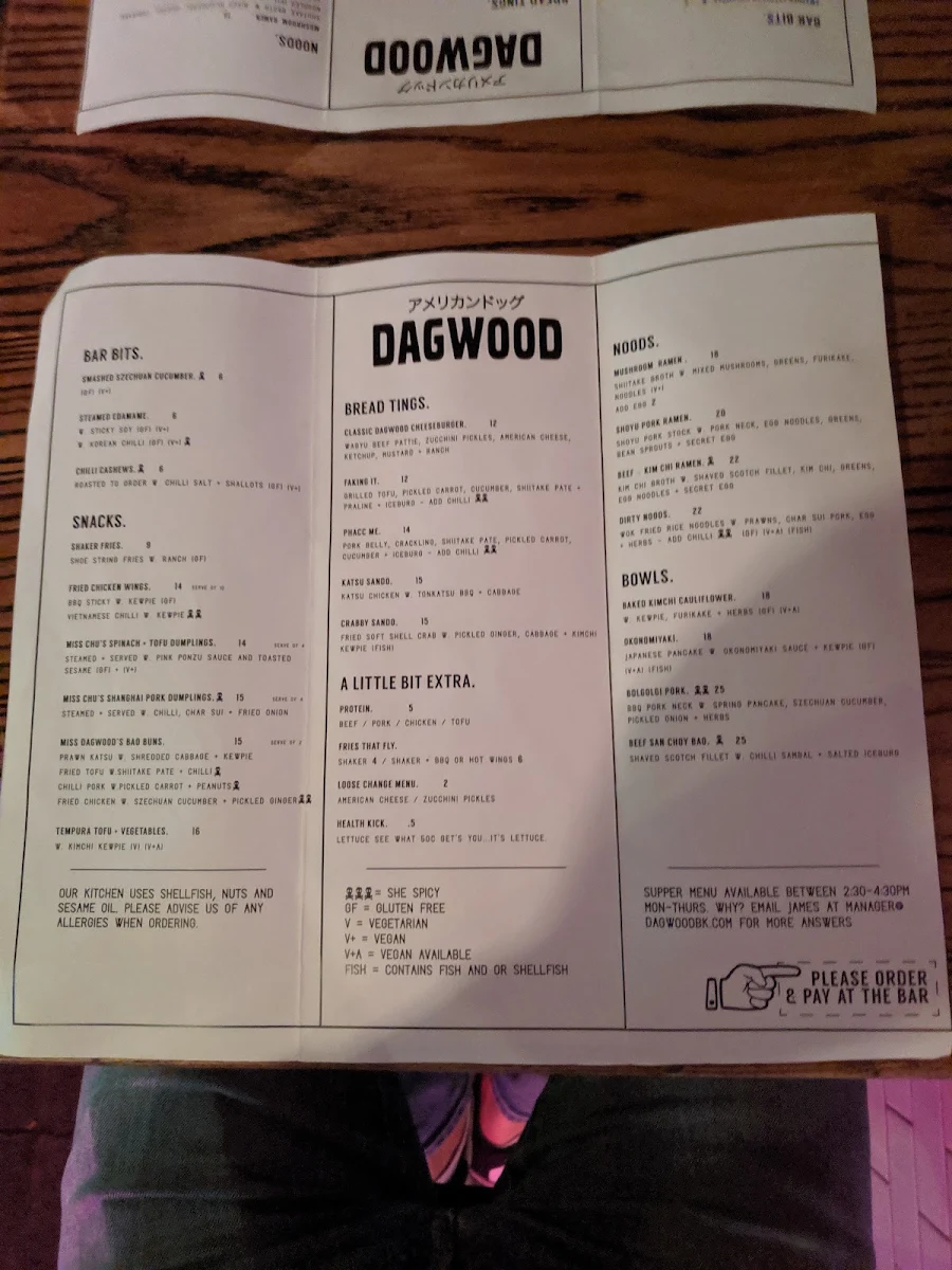 Menu, Dagwood